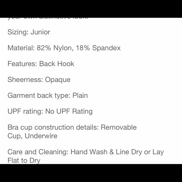 Xhilaration Juniors' Shirred Black Underwire - Picture 4 of 7